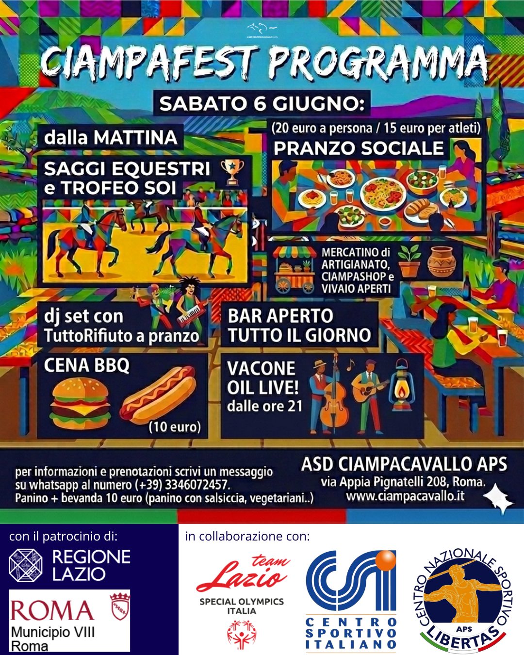 Programma sabato 6 giugno CiampaFest 2026