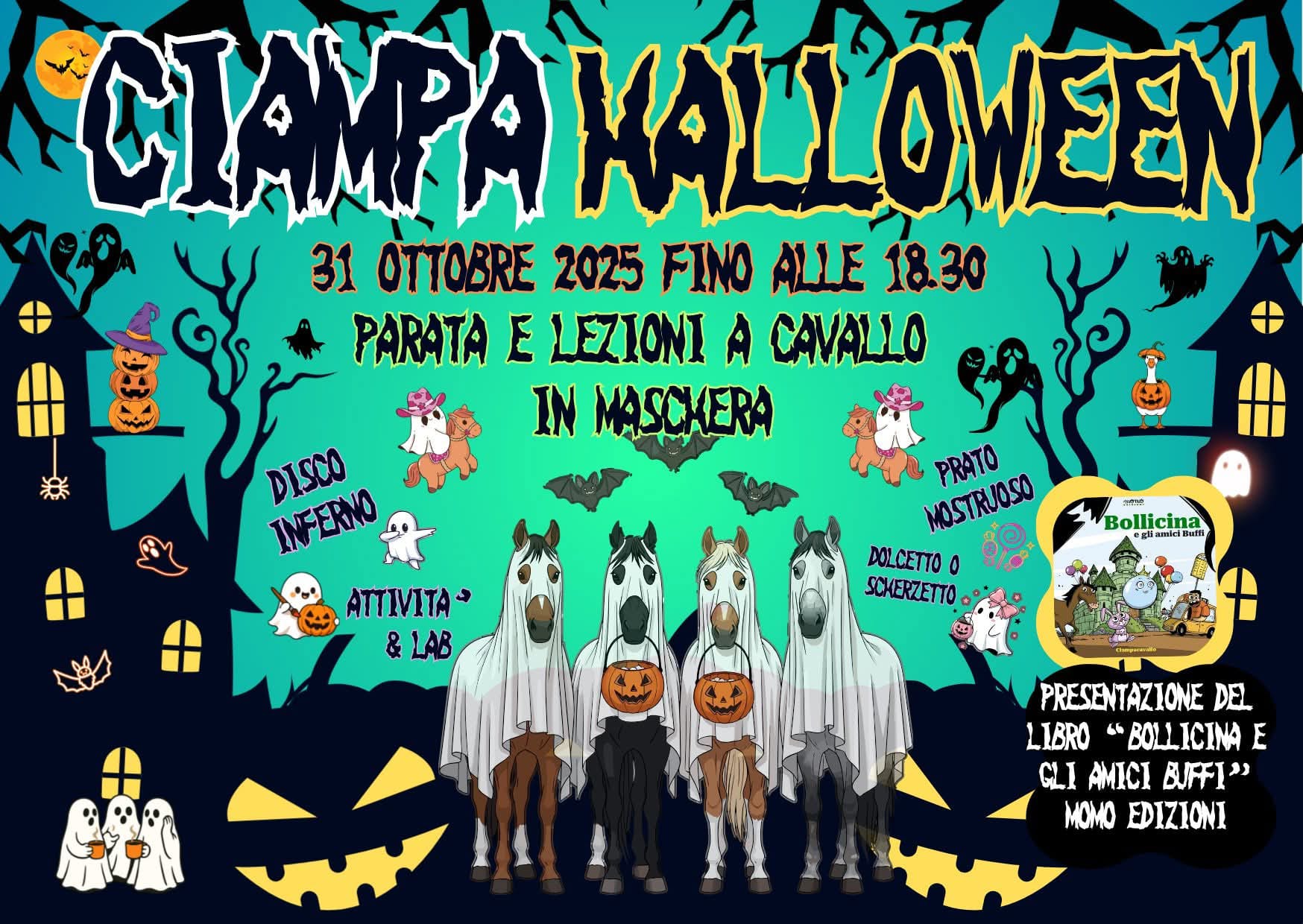 Halloween a Ciampacavallo: lezioni in maschera, parata a cavallo e tante sorprese!