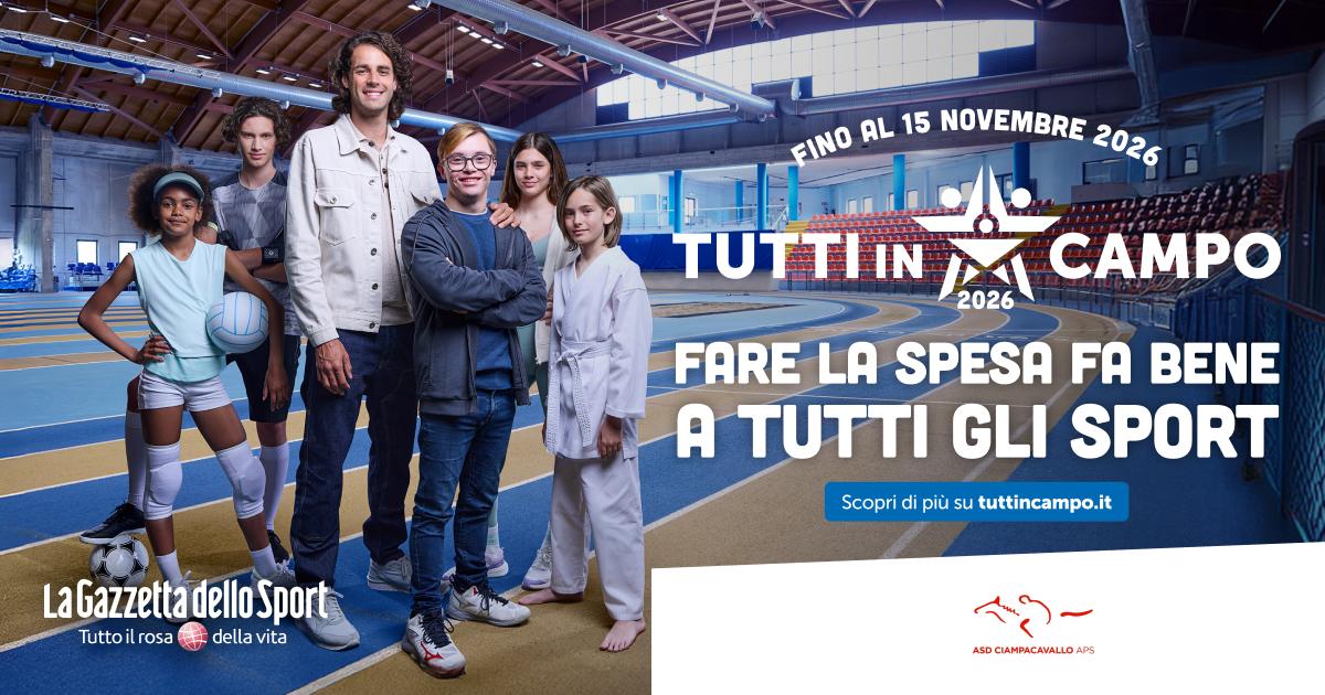 Tutti in Campo 2026: la tua spesa ci regala attrezzature sportive