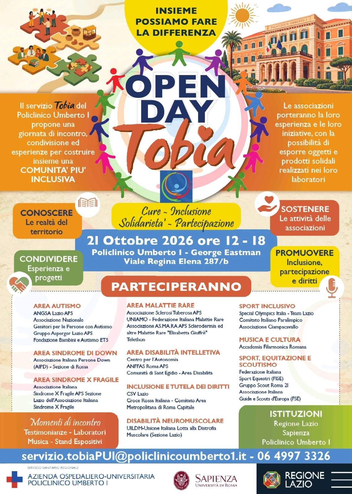 Ciampacavallo all’Open Day Tobia del Policlinico Umberto I